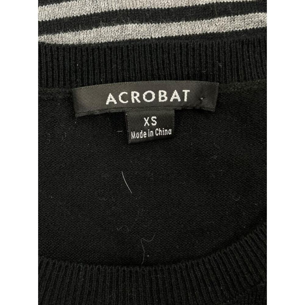 Acrobat Cashmere Blend Sweater Cold Shoulder Striped Size XS - Picture 9 of 9